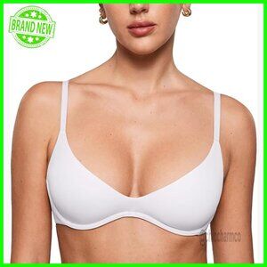 Plus Size Plunge Bra Unlined Underwire Demi Balconette Medium Support